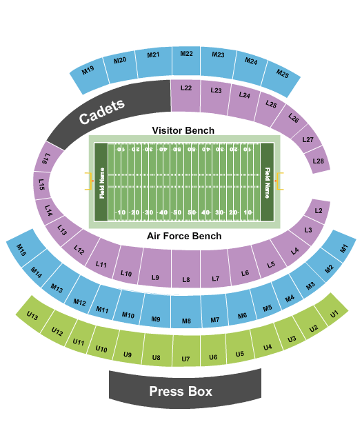 Usafa Falcon Stadium Seating Chart